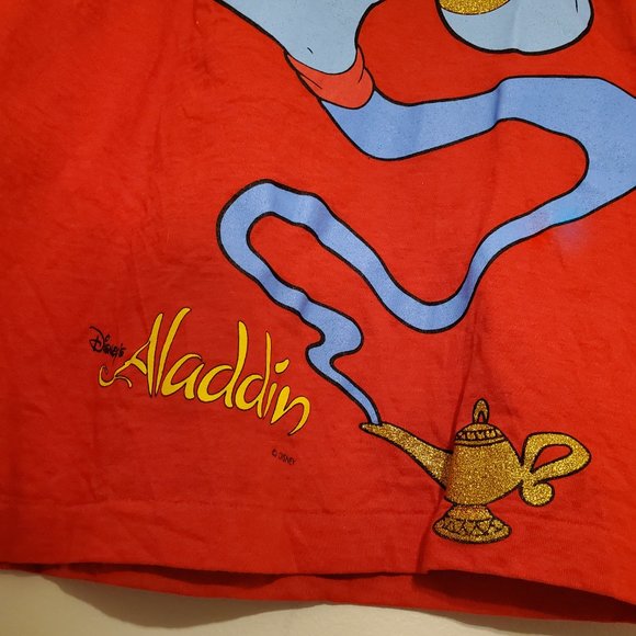 Vintage 90s Aladdin Disney movie graphic t shirt size S - Picture 2 of 4